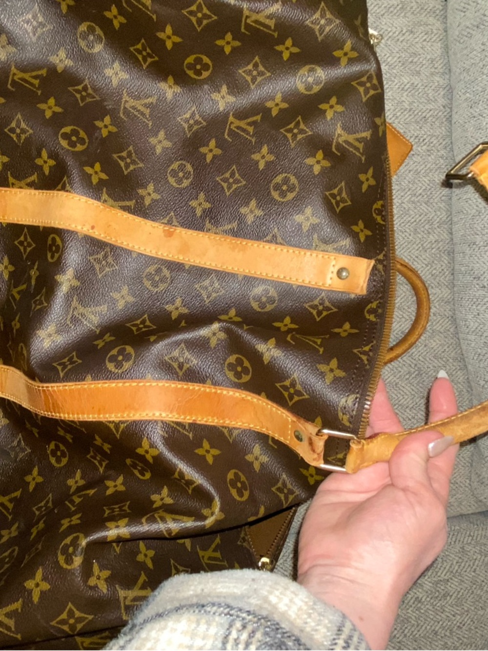 Louis Vuitton Monogram Canvas Keepall Duffel in Brown and Tan - Picture 7 of 11